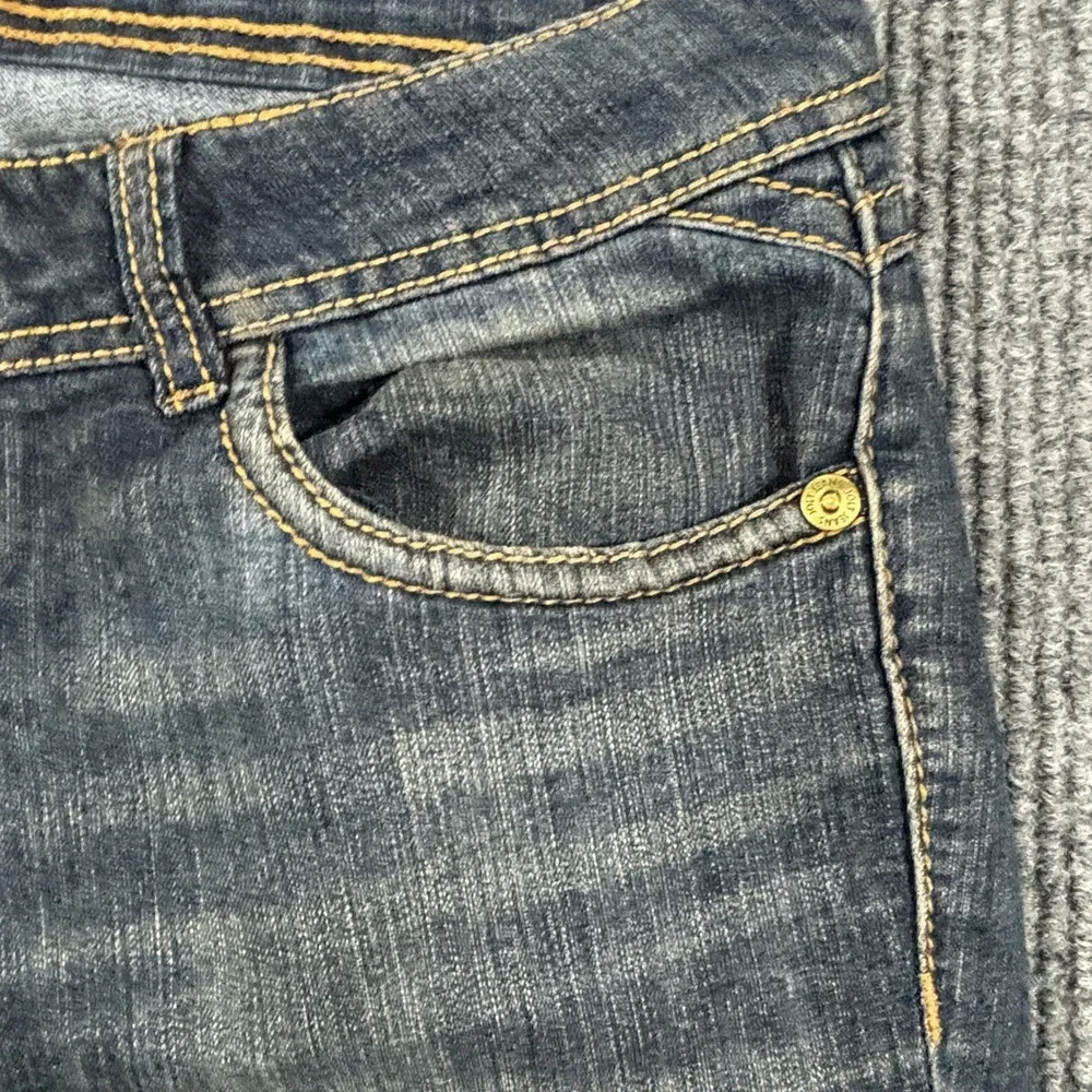 Jolt Skinny Jeans Women Size 5 Blue Dark Wash‎ Low Rise Embroidered Denim